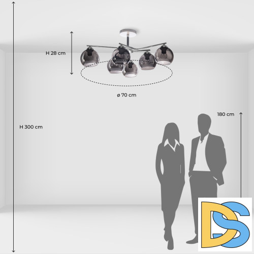 Люстра на штанге De Markt Вита 220013906