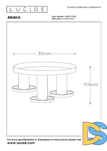 Потолочный светильник Lucide Anaka 45179/13/30