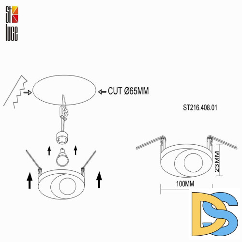 Встраиваемый светильник ST Luce ST216 ST216.408.01
