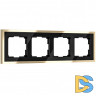 Рамка на 4 поста Baguette (черный/латунь) W0042852