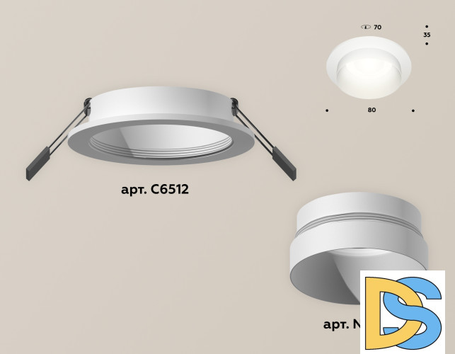 Встраиваемый светильник Ambrella Light Techno Spot XC6512020 (C6512, N6130)