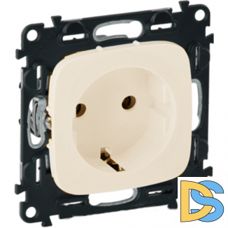 Розетка Legrand Valena Allure c заземлением 753021+755206 Слоновая кость