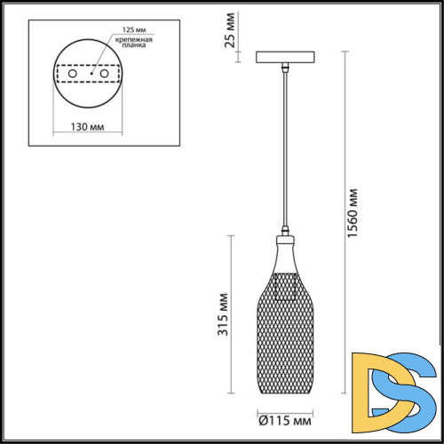 Подвесной светильник Odeon Light Bottle 3353/1
