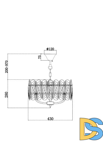 Подвесная люстра Maytoni Suite MOD122PL-05BS