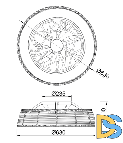 Люстра-вентилятор Mantra Indonesia 7810