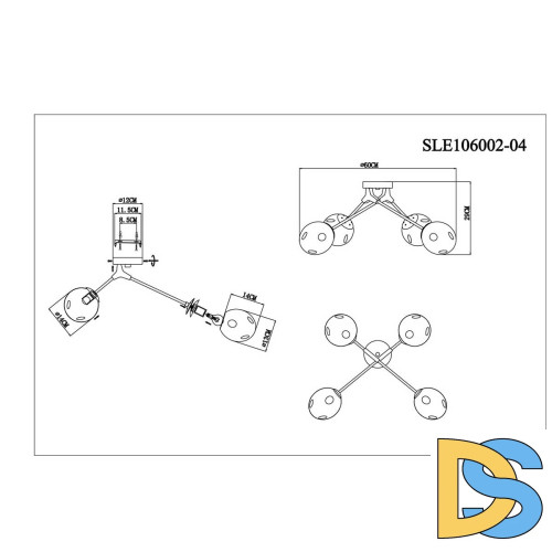 Потолочный светильник EVOLUCE MAREA SLE106002-04