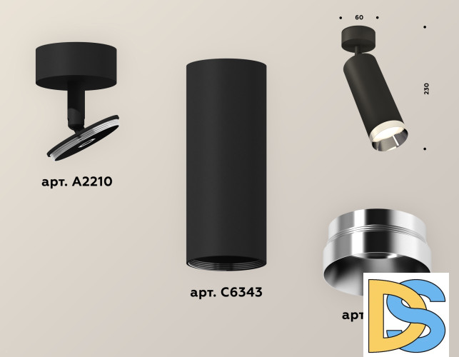 Накладной поворотный светильник Ambrella Light Techno XM6343003 (A2210, C6343, N6132)