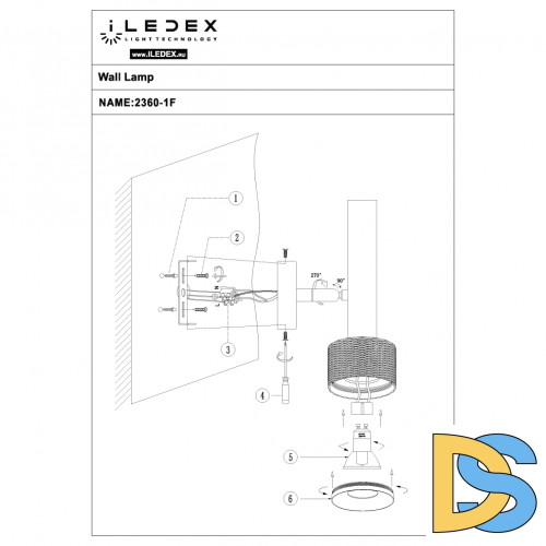 Спот iLedex Delta 2360-1 BK+BR