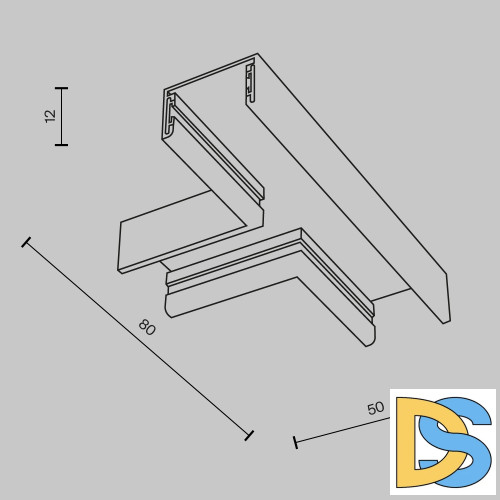 Коннектор Т-образный накладной Maytoni Basity TRA172CT-11B