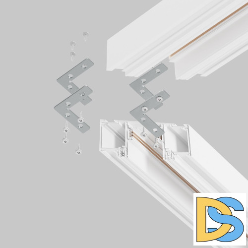 Комплект угловых плоских соединителейдля демпферного шинопровода (4 шт.) Maytoni Exility TRA034D-CL-42S