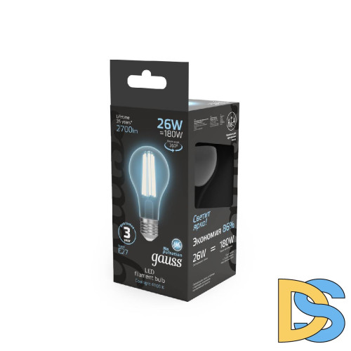 Лампа светодиодная Gauss Filament E27 26W 4100K 102902226