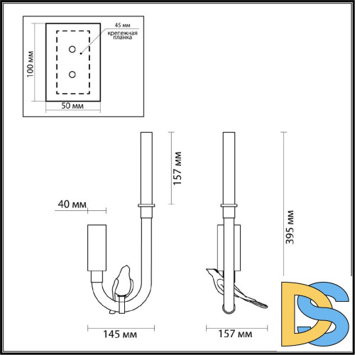 Бра Odeon Light Lark 5431/2WL
