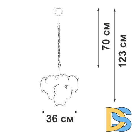 Подвесной светильник Vitaluce V5888-8/7