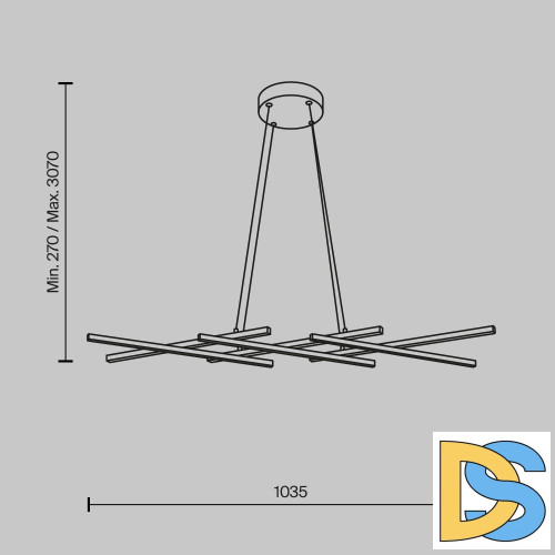 Подвесная люстра Maytoni Halo MOD244PL-L50BK