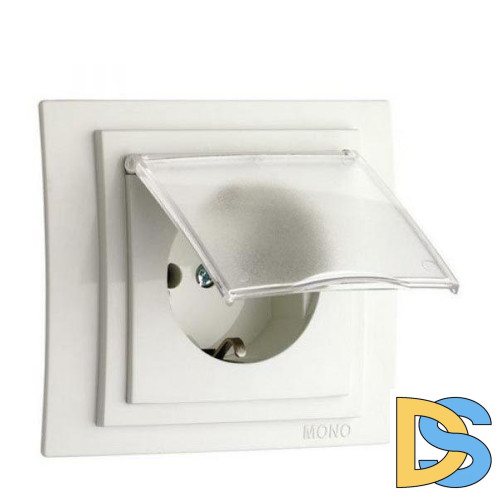 Розетка с заземлением с крышкой Mono Electric Despina-Larissa 16А 250В слоновая кость 500-000121-118