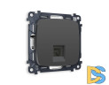 Комплект механизма телефонной розетки RJ-11(4P4C) со шторкой Ambrella Volt Omega MO912030