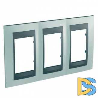 Рамка 3-ая (тройная), Флюорит/Графит (металл), серия UNICA TOP/CLASS, Schneider Electric