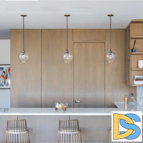 Подвесной светильник Delight Collection Bubble KG0579P-1 brass/clear