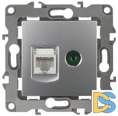 Розетка комбинированная RJ45+TV Эра 12-3110-03 Б0027443