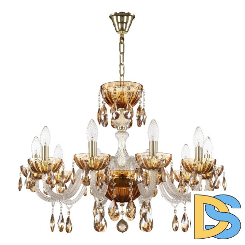 Подвесная люстра Bohemia Ivele Crystal 5417/10/240 G Amber/M-1H K721