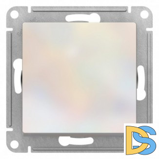 Выключатель 1-клавишный ,проходной (с двух мест), Жемчуг, серия Atlas Design, Schneider Electric