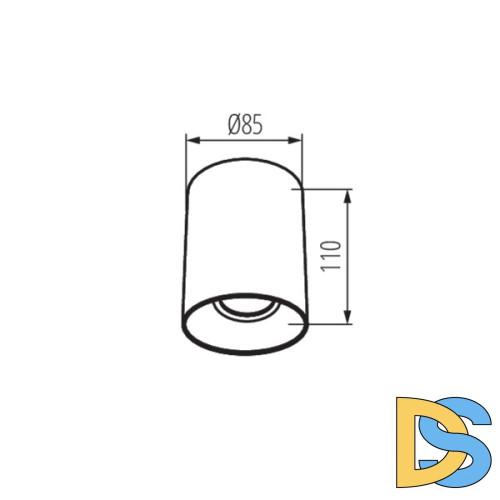 Потолочный светильник Kanlux Riti GU10 B/G 27571