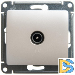 Розетка телевизионная проходная ТV, Перламутр, серия Glossa, Schneider Electric
