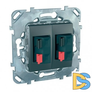 Розетка аудио для колонок 2-ая, Графит, серия UNICA TOP/CLASS, Schneider Electric