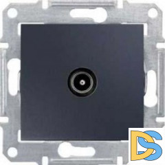 Розетка телевизионная проходная ТV, Графит, серия Sedna, Schneider Electric