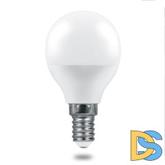 Лампа светодиодная Feron E14 6W 2700K шар матовый LB-1406 38065