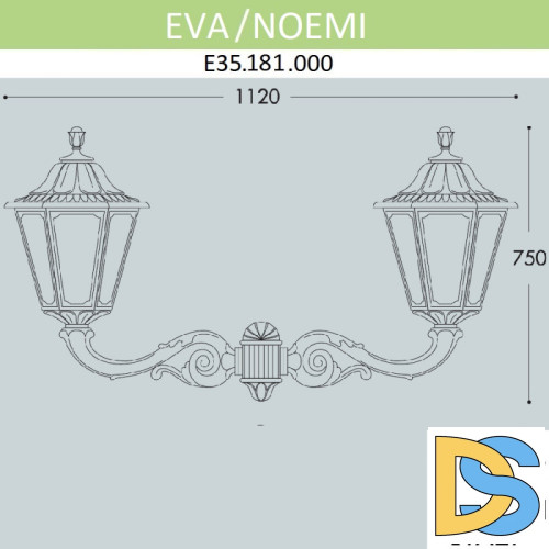Уличный настенный светильник Fumagalli E35.181.000.WXH27
