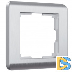 Рамка на 1 пост (серебряный) W0012106