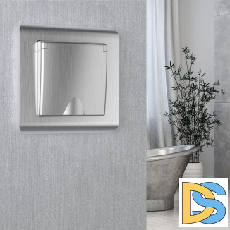 Рамка на 1 пост (серебряный) W0012106