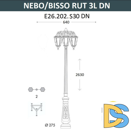 Садовый светильник Fumagalli E26.202.S30.AXF1R DN