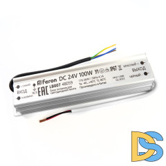 Трансформатор для светодиодной ленты Feron LB007 100Вт 24В IP67 48059
