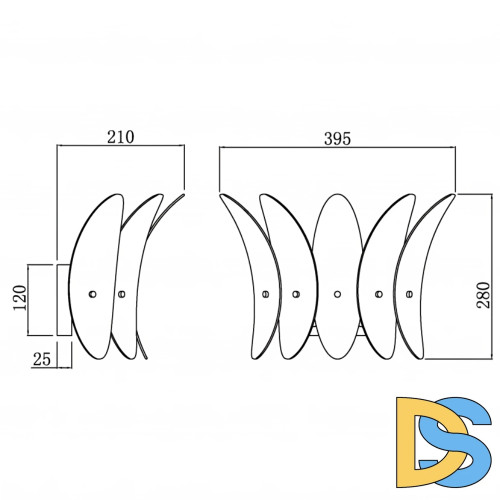 Настенный светильник iLamp Gramercy W15602-2 ANB+CL