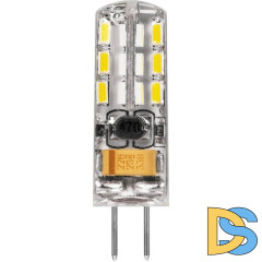 Лампа светодиодная Feron G4 2W 6400K Прямосторонняя Матовая LB-420 25859