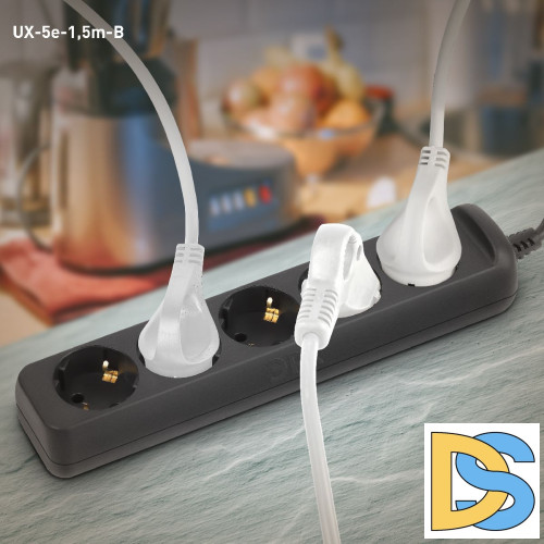 Удлинитель электрический Эра UX-5e-1,5m-B Б0057724