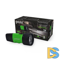 Ручной светодиодный фонарь Gauss аккумуляторный 130х50 40 лм GF103