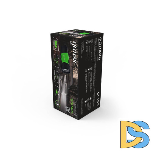 Ручной светодиодный фонарь Gauss аккумуляторный 130х50 40 лм GF103