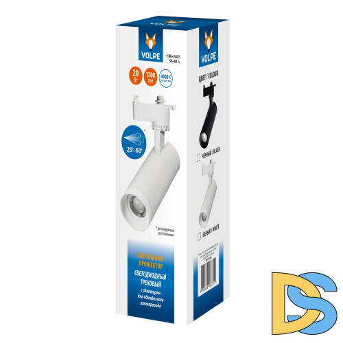 Трековый светильник Volpe ULB-Q261 20W/4000K/AC WHITE UL-00009628