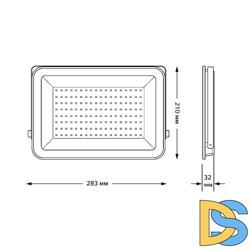 Прожектор светодиодный Gauss Qplus 100W 6500К 613511100
