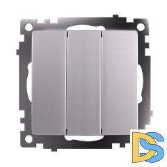 Выключатель трехклавишный Stekker GLS10-7108-03 Катрин 49173