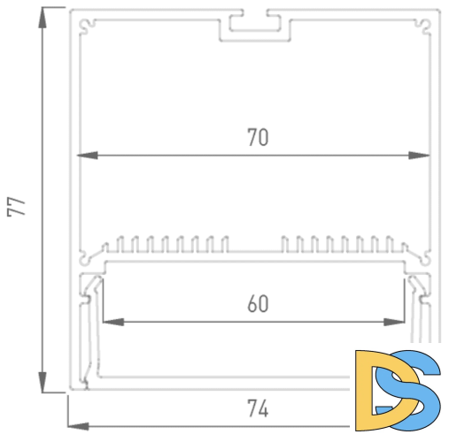 Профиль алюминиевый DesignLed LS.7477 001079
