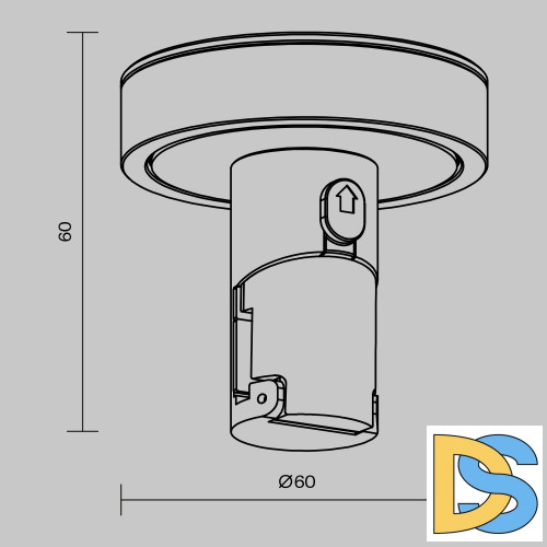 Крепление потолочное с вводом питания Maytoni Flexity TRA200C-B-11B
