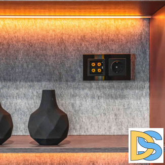 Рамка на 2 поста (черный) W0021108