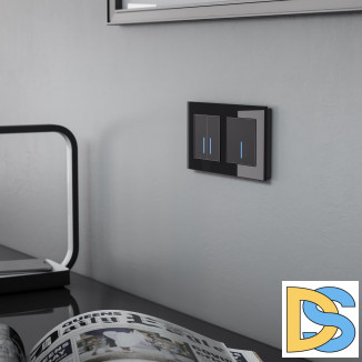 Рамка на 2 поста (черный) W0021108