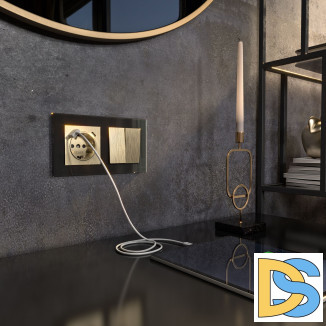 Рамка на 2 поста (черный) W0021108