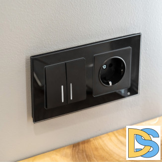 Рамка на 2 поста (черный) W0021108