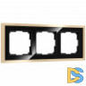 Рамка на 3 поста Baguette (черный/латунь) W0032852